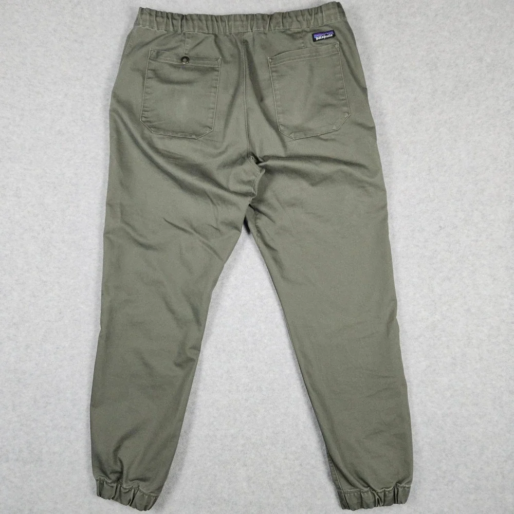 Patagonia (Men's XL) Green Traveler Twill Joggers Mahnya GI Cotton Hiking Pants